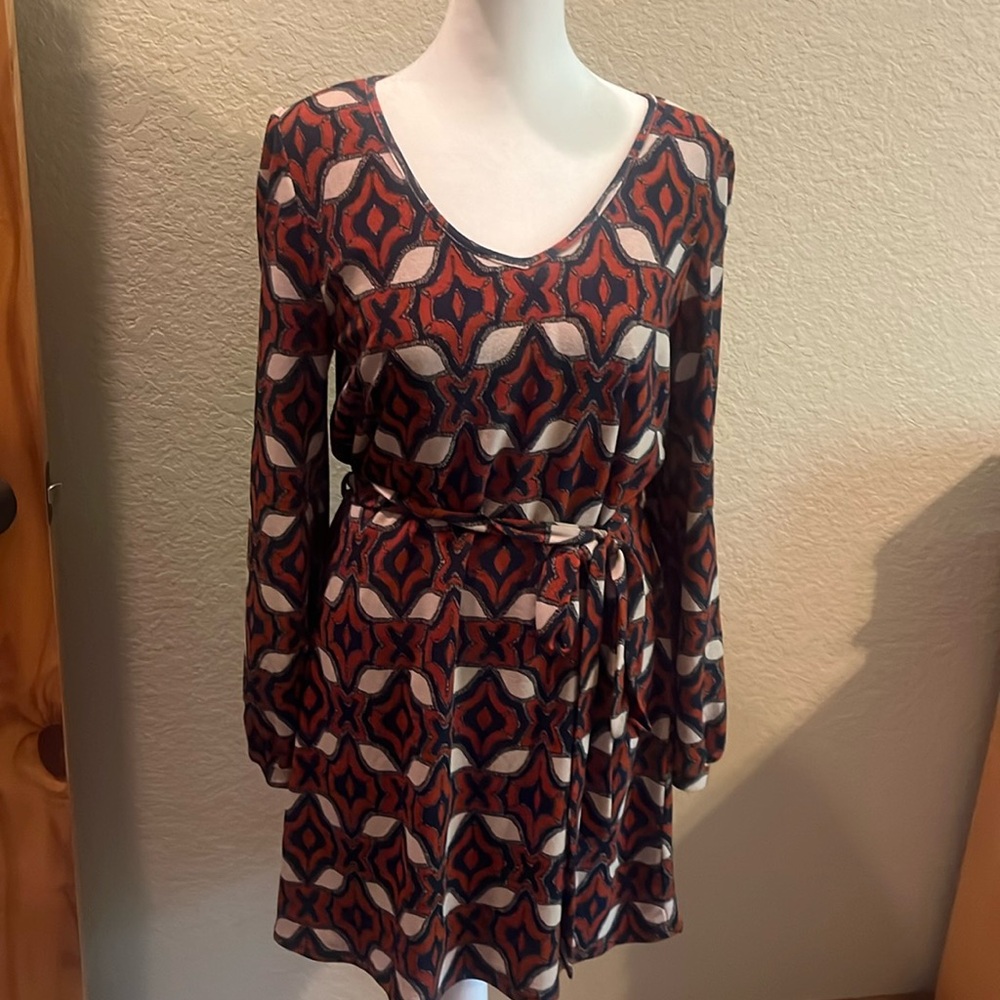 Pink owl belted mini dress.  EUC
